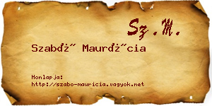 Szabó Maurícia névjegykártya